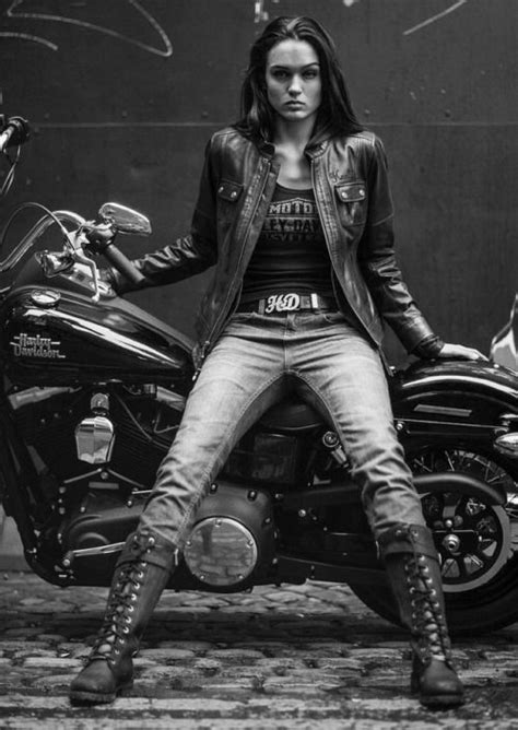 Hot Biker Girls“biker Girl” Motorbike Girl Motorcycle Girl Biker Photoshoot
