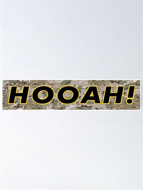 Hooah Us Army Poster For Sale By Fast Designs Redbubble