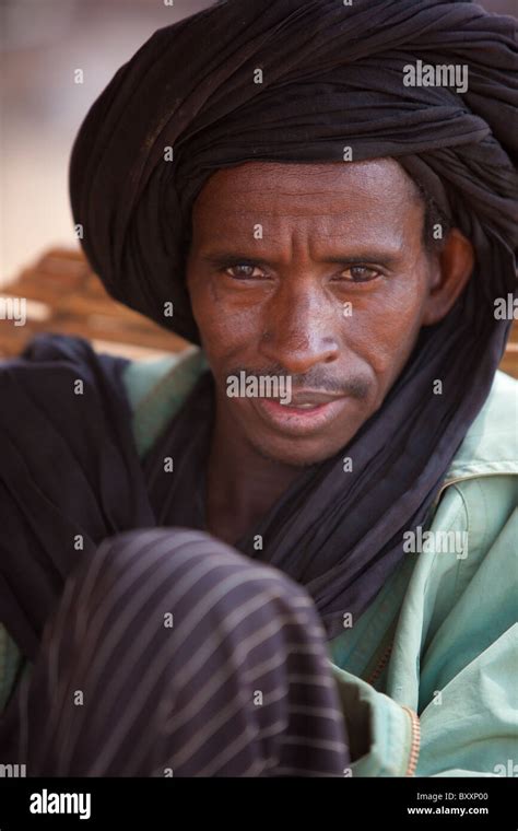 In Djibo In Northern Burkina Faso A Man Wears A Turban In Traditional