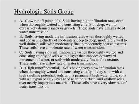 Ppt Hydrologic Soils Group Powerpoint Presentation Free Download