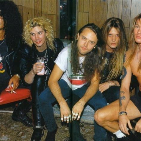 Slash Duff Lars Ulrich Sebastian Bach And Axl Rose Guns N Roses The