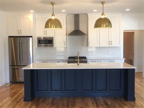 Mixed Metals And Navy Island Kitchen By Jm Selections Kitchen