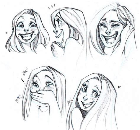 Realistic portrait drawing step by step and video tutorial easy to follow instruction. Laughing and Smiling Drawing Reference and Sketches for ...