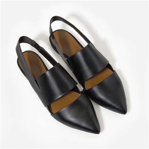 Great savings & free delivery / collection on many items. Pointed Slingback Pumps - Black - Flats - Shoes | CHARLES ...