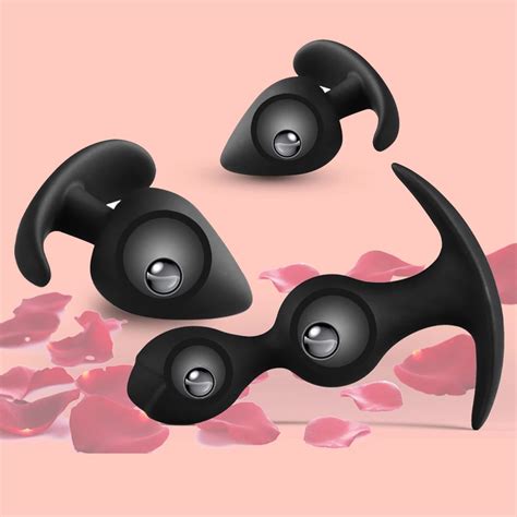 Silicone Vagina Anus Dilator Anal Beads Butt Plug With Metal Ball Adult Products Sex Toys For