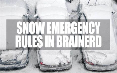 Brainerd Declares Snow Emergency Announces Snow Removal Plans