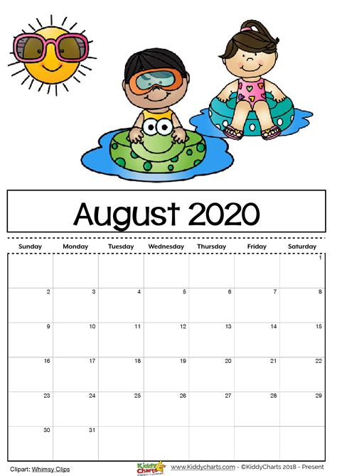 Free Printable Calendar 2020 Kids Example Calendar Printable