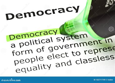 Democracy Definition Stock Image Image Of Community 102717749