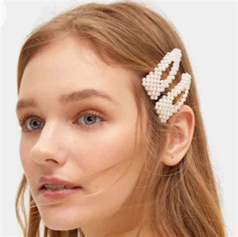 set of 3 trendy pearl hair clips in 2021 hair accessories hair rings hair clips