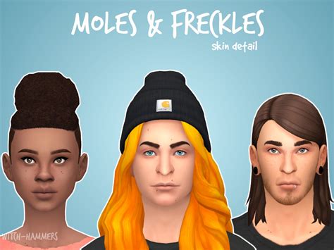 Sims 4 Ccs The Best Freckles And Moles By Witch Hammers