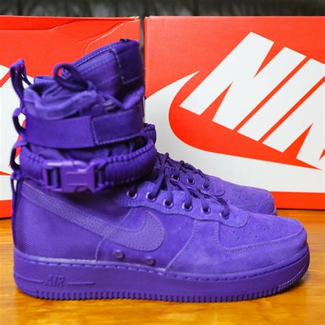 Nike special field air force 1 hi sf af1 qs boots trainers uk 6 eur 39 us 6.5. NIKE SF AF1 Air Force 1 One High Boot Court Purple 864024 ...