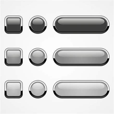 Set Of Colored Web Buttons Isolated On White Stock Vector Image By