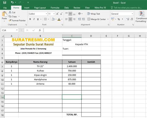 Cara Membuat Nota Penjualan Otomatis Di Excel Warga Co Id