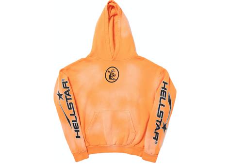 Hellstar Fire Orange Hoodie Orange Dye Mens Fw23 Us
