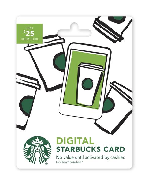Starbucks gift card holder printables. Starbucks $25 gift card | Digital gift card, Printable gift certificate, Electronic gift cards