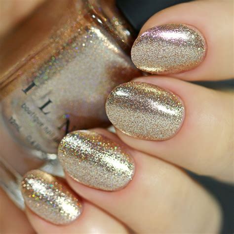 Mirage Brilliant Gold Holographic Ultra Metallic Nail Polish By Ilnp