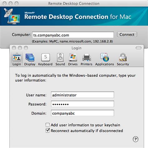 To view/change the configuration parameters of this wrapper, run rdpconf.bat from the folder. Microsoft Remote Desktop Connection Client For Mac Os X - lasopahp