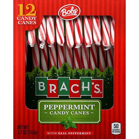 Brachs Candy Canes Peppermint With Real Peppermint 12 Each From