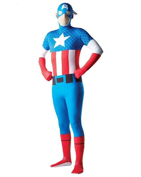 Captain America 2nd Skin Costume For Adults Marvel Avengers Costume