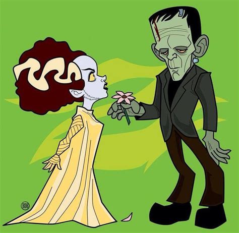 Frankenstine And Bride Bride Of Frankenstein Frankenstein Art
