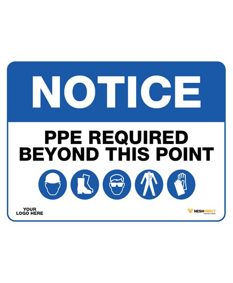 Ppe Beyond This Point Sign