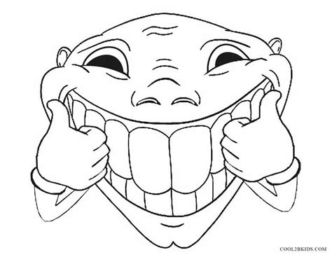 Silly Face Coloring Page At Free