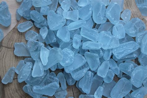 Aqua Blue Sea Glass Blue Beach Glass Pieces Cobalt Blue Ice Etsy
