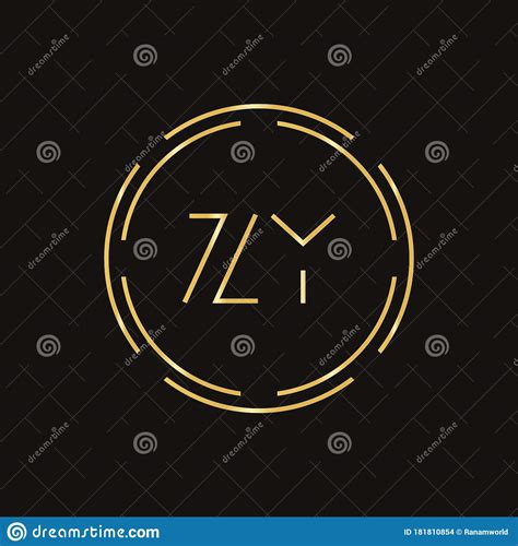 Initial Zy Logo Design Vector Template Digital Circle Letter Zy