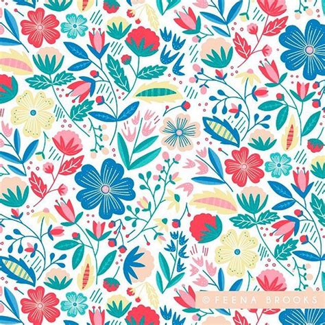 Surface Pattern Design By Feena Brooks Watercolor