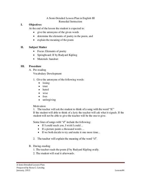 Semi Detailed Lesson Plan In Mapeh 9 Lesson Plan Learning