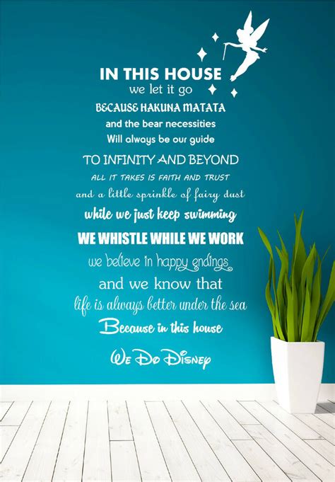 Design with vinyl zzz 636 1 decor item all our dreams can come true if we have the courage to pursue them walt. Disney Quote Poem Kids Family Tinkerbell Wall Art Sticker Decal Mural Transfer | eBay