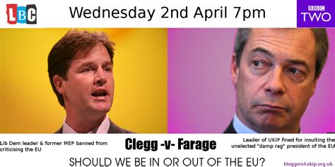 Britain Gears Up For Farage Vs Clegg In Televised Eu Debate On Bbc