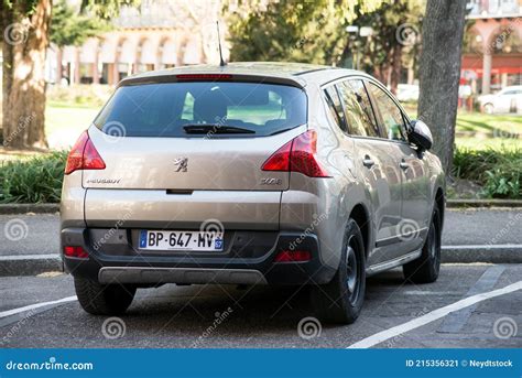 Rear View Of Brown Peugeot 3008 Suv Parked In The Street Editorial Photo Image Of Luxury