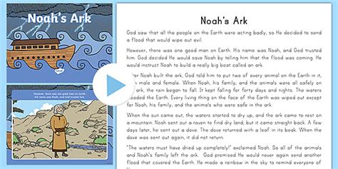 Noahs Ark Story Powerpoint For Kids Twinkl Usa Twinkl