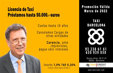 Taxicredit Préstamos Licencias De Taxi Barcelona