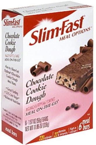 Slimfast Chocolate Cookie Dough Meal Bars 6 Ea Nutrition Information