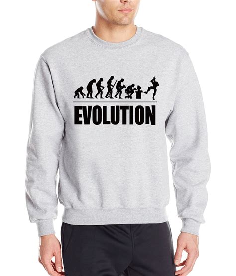 Evolution Funny Men Sweatshirt New 2019 Autumn Winter Punk Harajuku