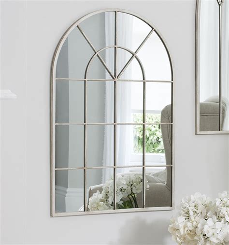 2024 Popular White Arched Window Mirror