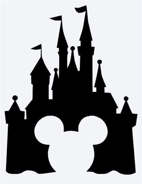 Mickey Head Disney Princess Castle SVG File Mickey Mouse Walt Etsy