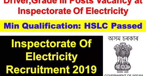 Inspectorate Of Electricity Recruitment Driver Grade Iii