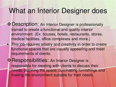 Essay On Why I Want To Be An Interior Designer
