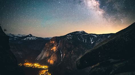 5120x2880 Mountains Sky Stars 5k 5k Hd 4k Wallpapers Images