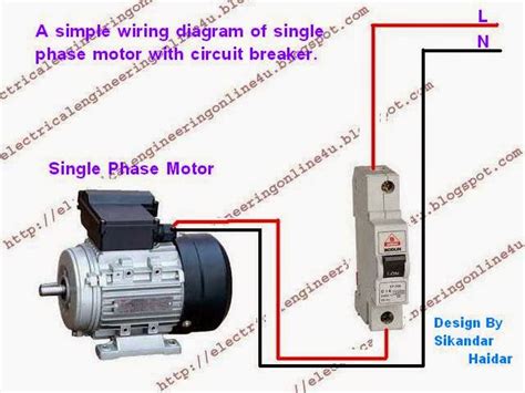 How To Wire A Switched Single Phase Motor Using Circuit Breaker