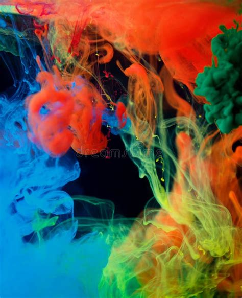 Inks In Water Color Abstraction Color Explosion Stock Photo Image