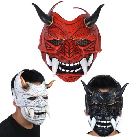 Japanese Scary Monster Halloween Cosplay Mask Hannya Demon Oni Samurai