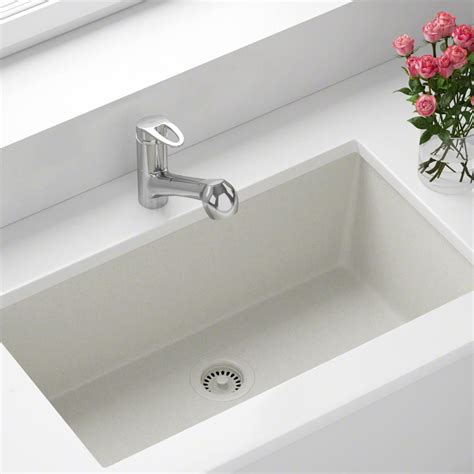 Mr Direct All In One Undermount Quartz 32625 In 0 Hole Single Bowl