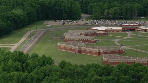 48k Stock Footage Aerial Video Of Trumbull Correctional Institute