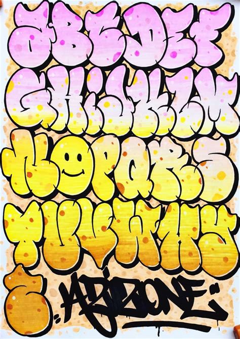 Alphabet Throw Up By Aizoner Graffiti Lettering Graffiti Lettering