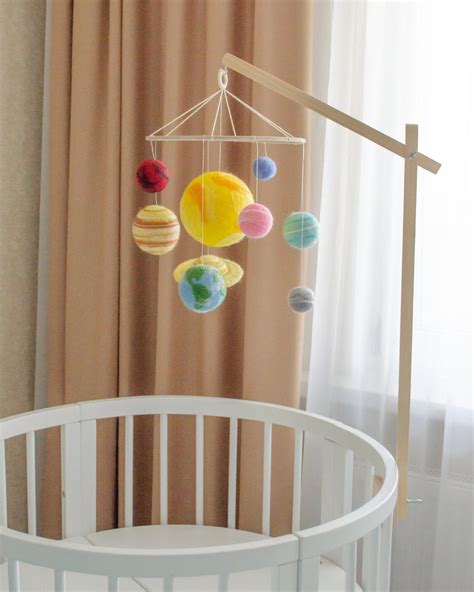 Solar System Mobile As A Space Nursery Decor First Mothers Etsy
