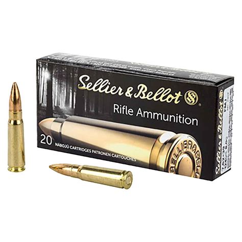 Sellier And Bellot 762x39mm 123gr Fmj Rifle Ammo 20 Rounds Sportsman